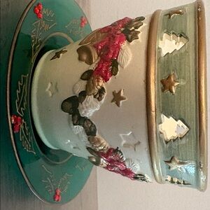 Festive Ceramic Poinsettia planter.